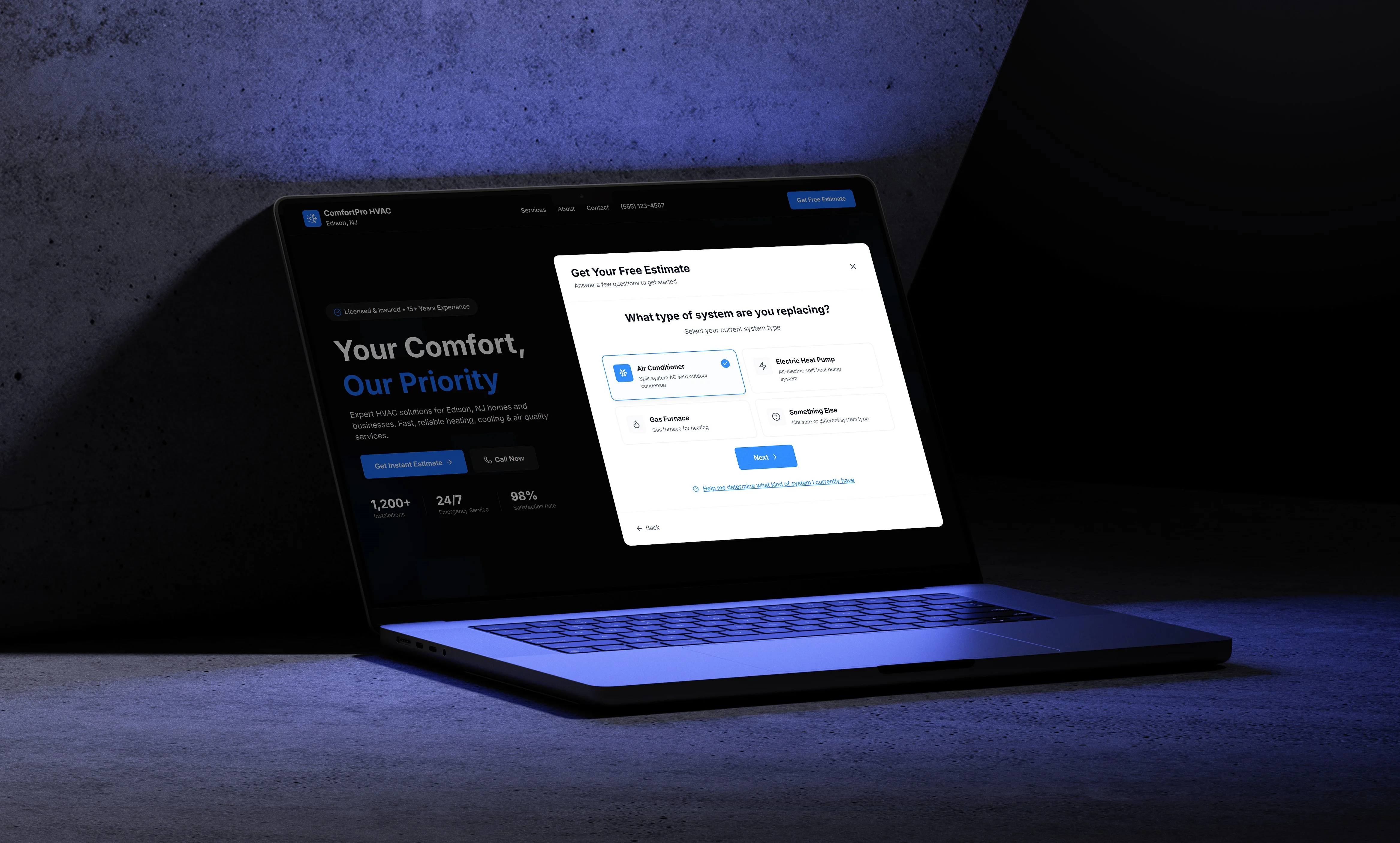 HVAC Lead Capture Web Development